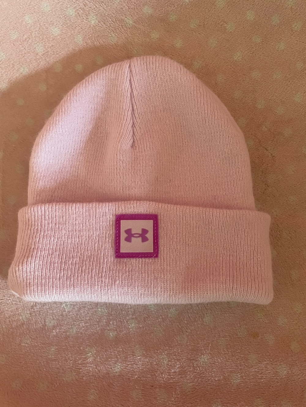 Under Armour Light Pink Kids Cuffed Beanie NWOT